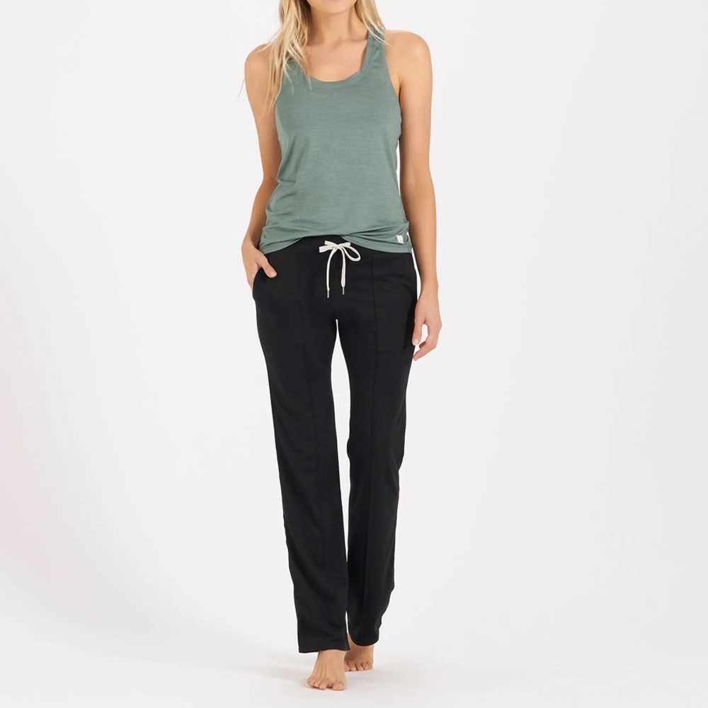 Vuori Halo Wide Leg Flare Black Pant